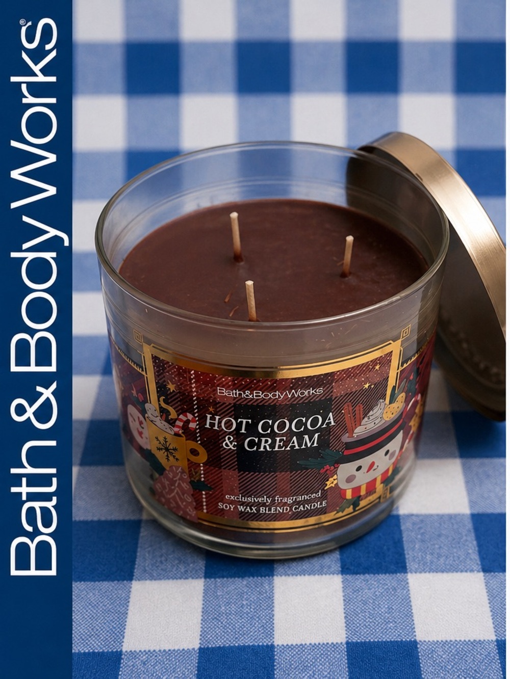 Bath & Body Works Hot Cocoa & Cream Scented Candle — New - Picture 2 of 3